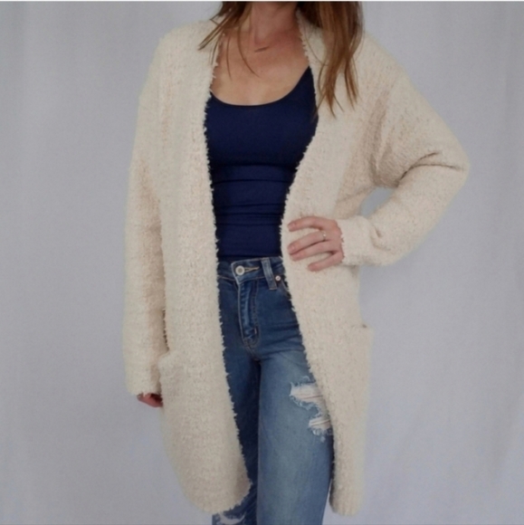 Dress Forum Cream Open Front Cardigan - Picture 6 of 7